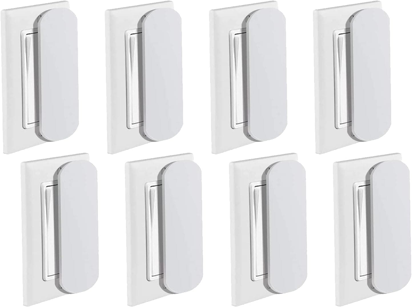 Yeebeny Magnetic Switch and Outlet Cover Light Switch Guards for Flat Modern Switches Toggle Switches, for Sabbath, Home and Office (8 Pack)