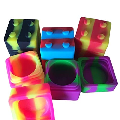 Gentcy 11ml 50Pcs Silicone Container Concentrate Storage Square Silicone Jar $0.77/pcs