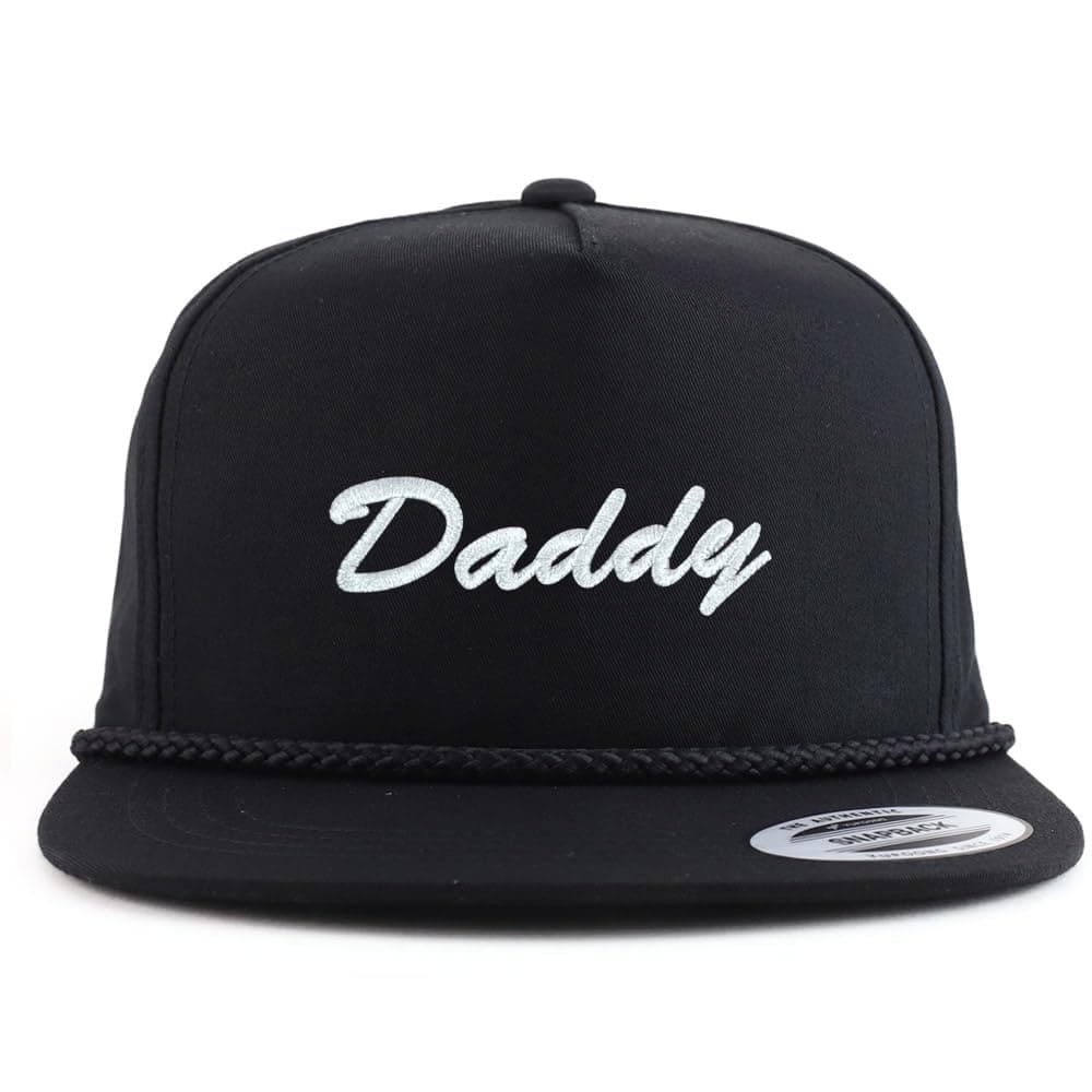Trendy Apparel ShopDaddy Script Embroidered 5 Panel Flatbill Braid Snapback Golf Cap