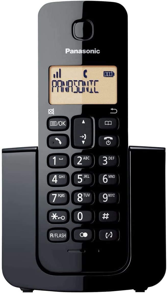 Panasonic Digital Cordless Phone with Caller ID Single Handset, UAE Certified, Black, KX TGB110UE1