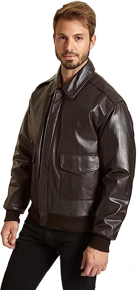 Men's Leather Flight Jacket