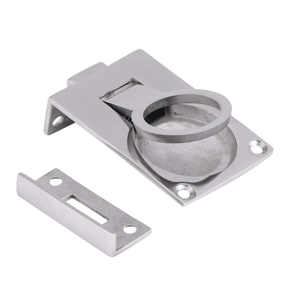 Boat Hatch Latches, Flush Pull Latch Stainless Steel Handle Flush Hatch Locker Cabinet Pull Lift for Hatch Boat Door Locker Recessed 57/ 40Mm
