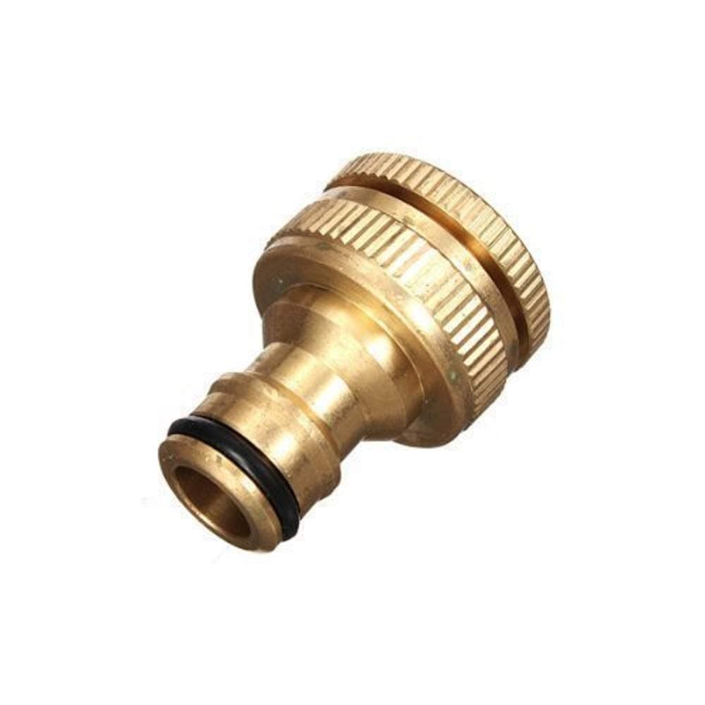 WollfuL Hose Quick Connector 1/2" To 3/4" Brass Threaded Garden Water Hose Pipe Connector Tube Fitting Tap Adapter
