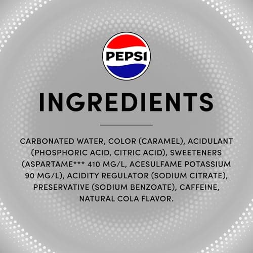 Pepsi Zero, Carbonated Soft Drink Zero Calories & No Sugar, Cans, 330ml