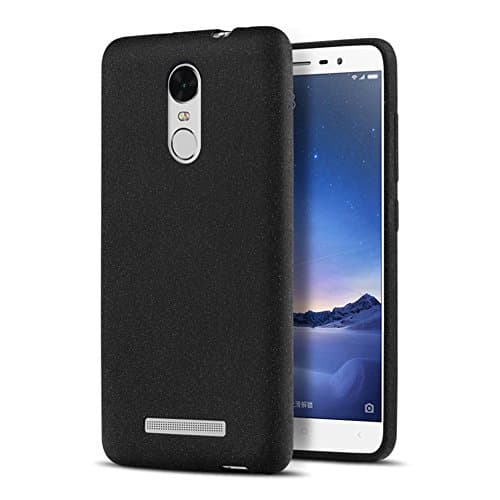 Xiaomi Redmi Note 3 Pro Prime Special Edition case, Thin Scrub TPU Silicone Soft Rock Sand Matte Back Phone Cover Case for Xiaomi Redmi Note 3 Pro Prime SE 152 mm, Black