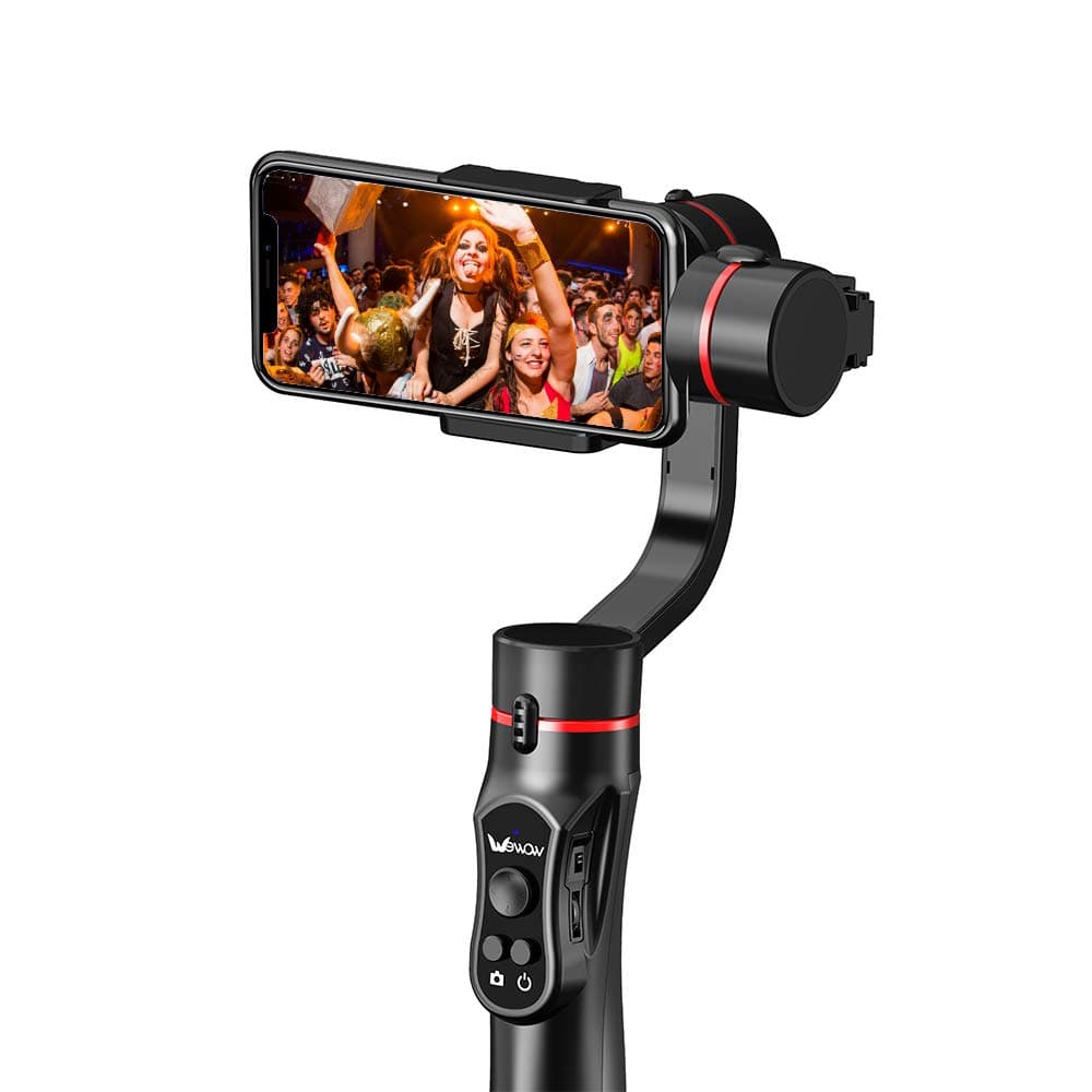 3-Axis Handheld Gimbal Stabilizer for Smartphone up to 200g and 6 inches i.e. iPhone X, Samsung Galaxy, Huawei Mate Wireless Control Vertical Shooting Panorama Mode by Wewow A5