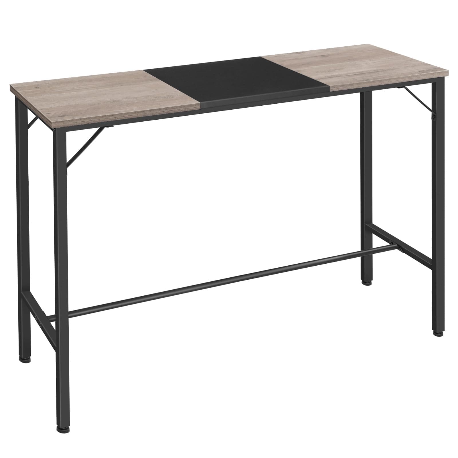 HOOBRO Bar Table - 47.1" Rectangular Pub Table, Tall Counter Height, Long Bar Height for Small Spaces, Narrow High Top, Sturdy and Durable, Easy to Assemble, Greige BG12BT01