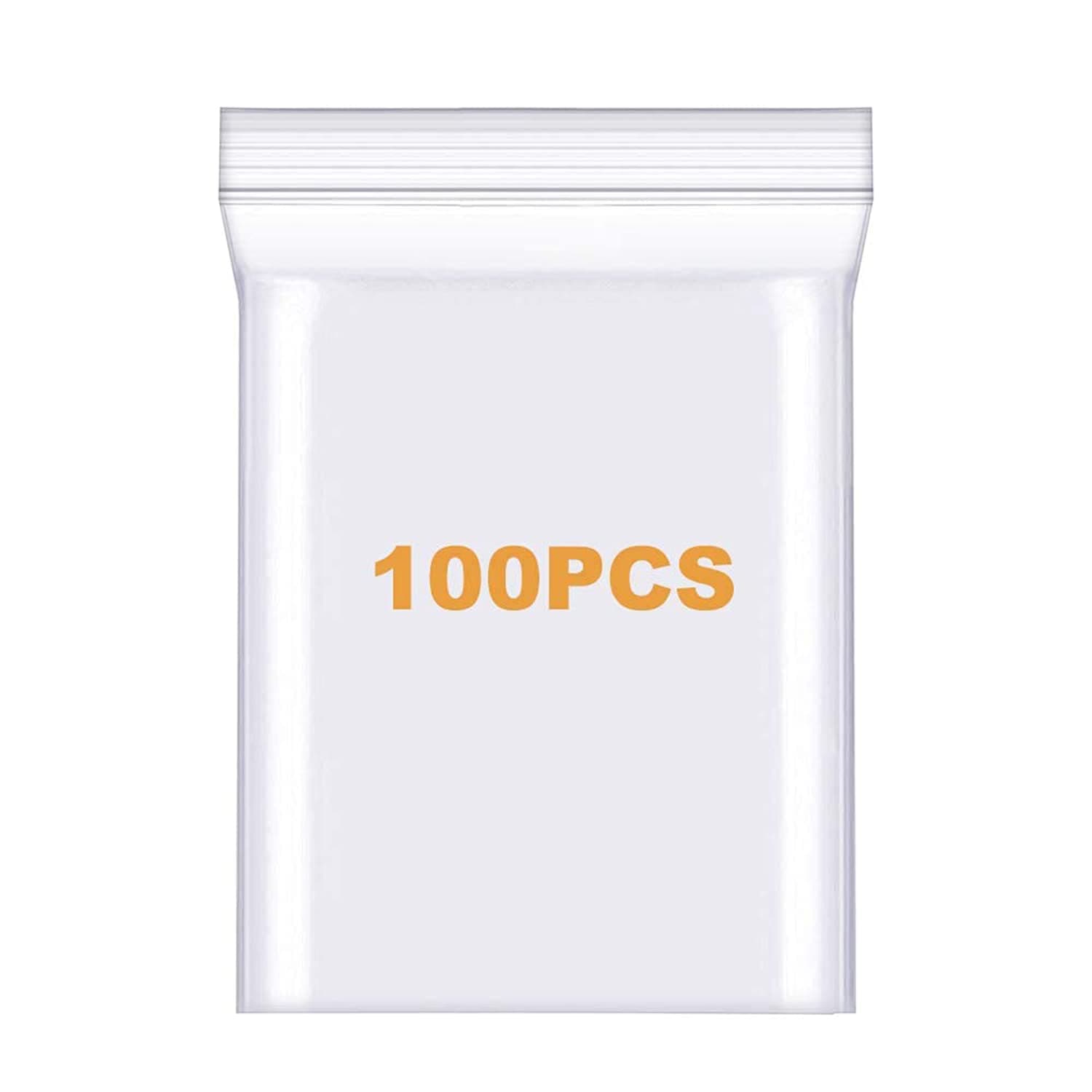 KASTWAVE 100 Count Quart Clear Reclosable Zip Plastic Poly Bags 6'' X 9'' with Heavy Duty Plastic Resealable Lock Seal Zipper Bags for Photo, Jewelry, Bakery, Treats, Party Favors - 2 Mil