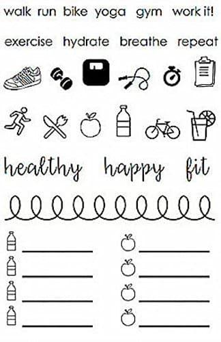 SRM Press SRM Planner Clear Stamps 4 x 6-inch, Multi-Colour, 0.39 x 11.43 x 20.32 cm