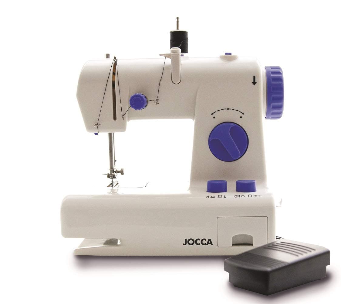 Jocca Sewing Machine, White and Blue, 21.7 X 12 X 20.5 cm