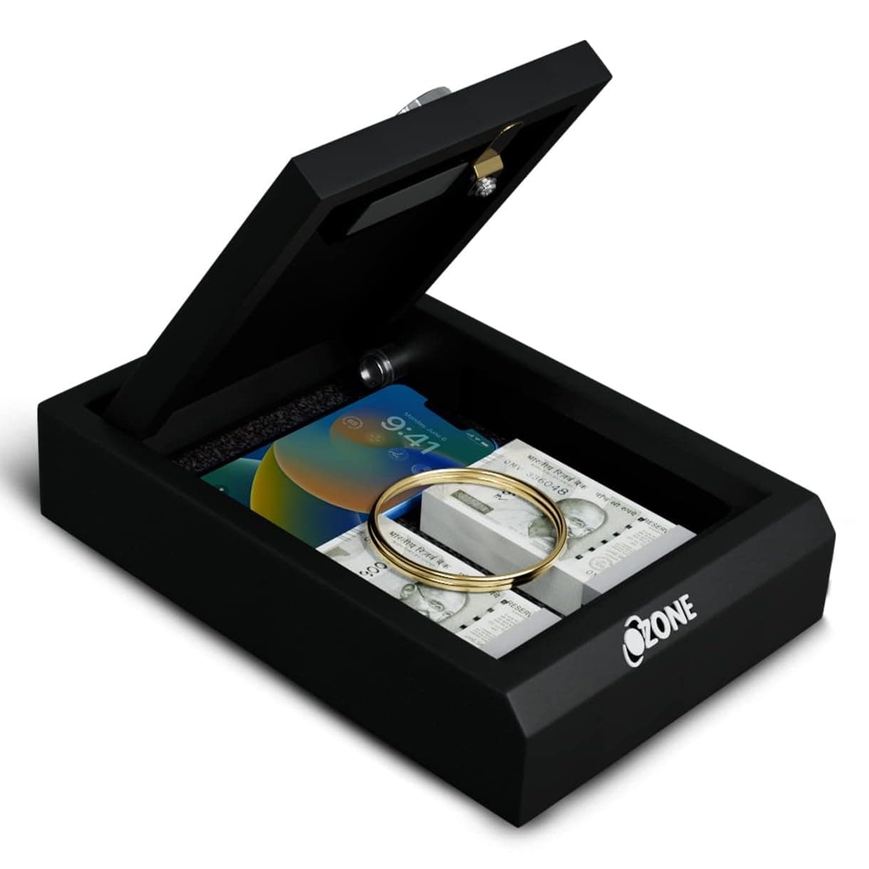 Ozone 2.28 Litres Digital Safe Locker for Home & Office – Digital Lock, 1-Way Unlocking (Password), Size: 60H x 190W x 275D mm, Weight: 1.75kg, 2-Year Warranty