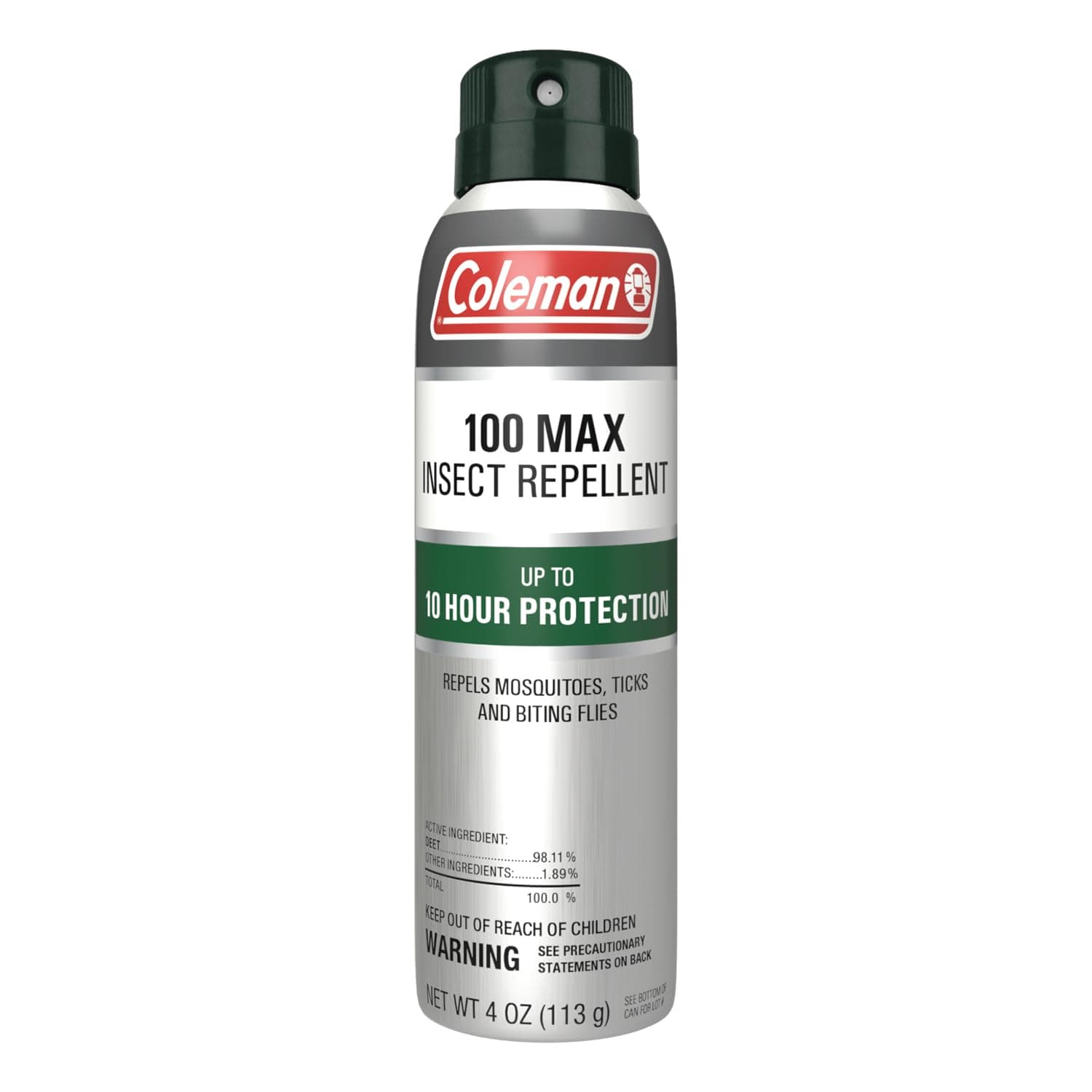 100 Max 100% DEET Insect Repellent Spray - 4 oz