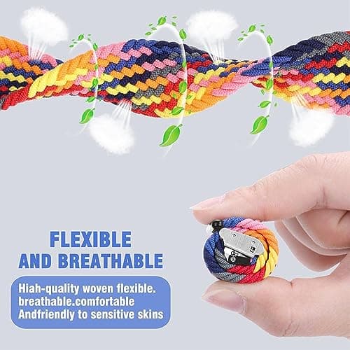 Band Compatible with Moonswatch, Stretchy Sport Solo Loop Strap Elastic Nylon Braided Women Men Strap Bracelet Wristband Replacement Compatible with Omega X Swatch Moonswatch Speedmaster with