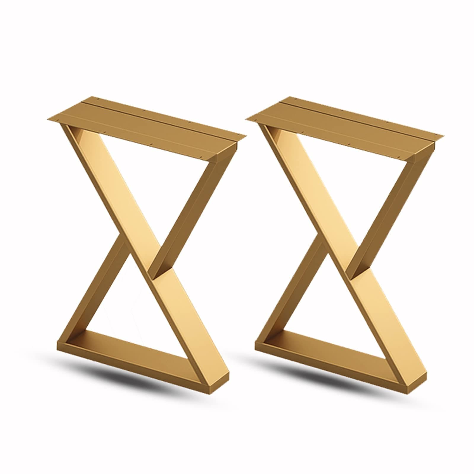 Heavy Duty Iron Dining Table Legs, 30*100cm, 50/100cm, Industrial Table Legs, Adjustable Metal Coffee Table Legs, DIY Furniture Legs For Dining Table, Coffee Table, Office Desk (2 Pcs) ( Color : Gold