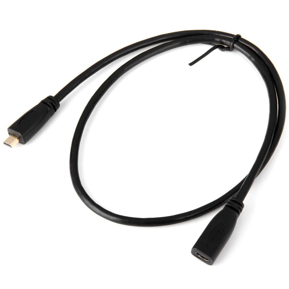 cablecc HDMI 1.4 Type D Micro HDMI Male to Micro HDMI Female M/F Extension Cable 30cm