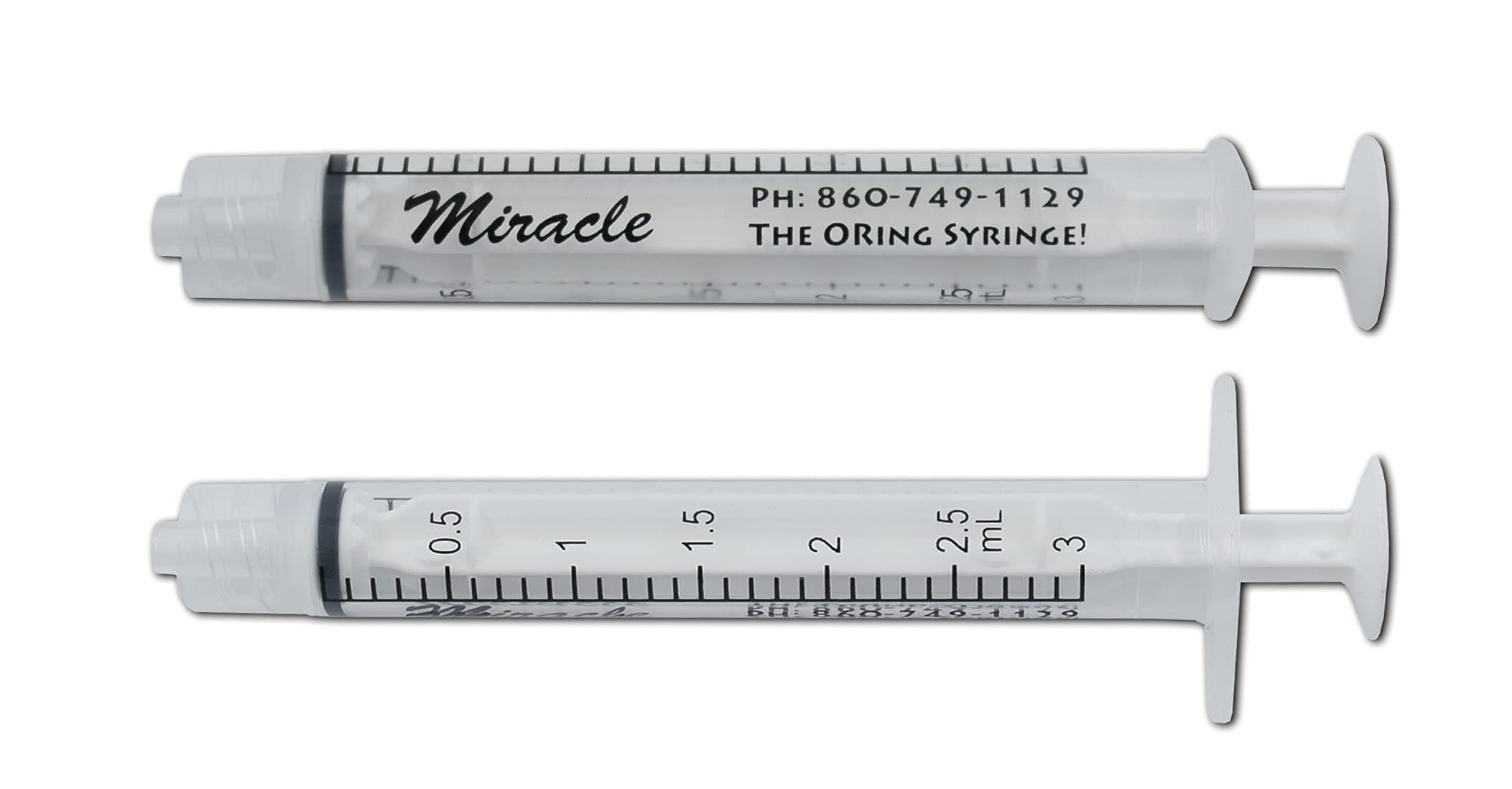 Miracle Oring Syringe- 3 ml Luer Lock Syringe- Package Contains 10 Individually Wrapped Sterile Oring Syringes for Handfeeding Animals, Administering Supplements, Measuring Liquids, and More