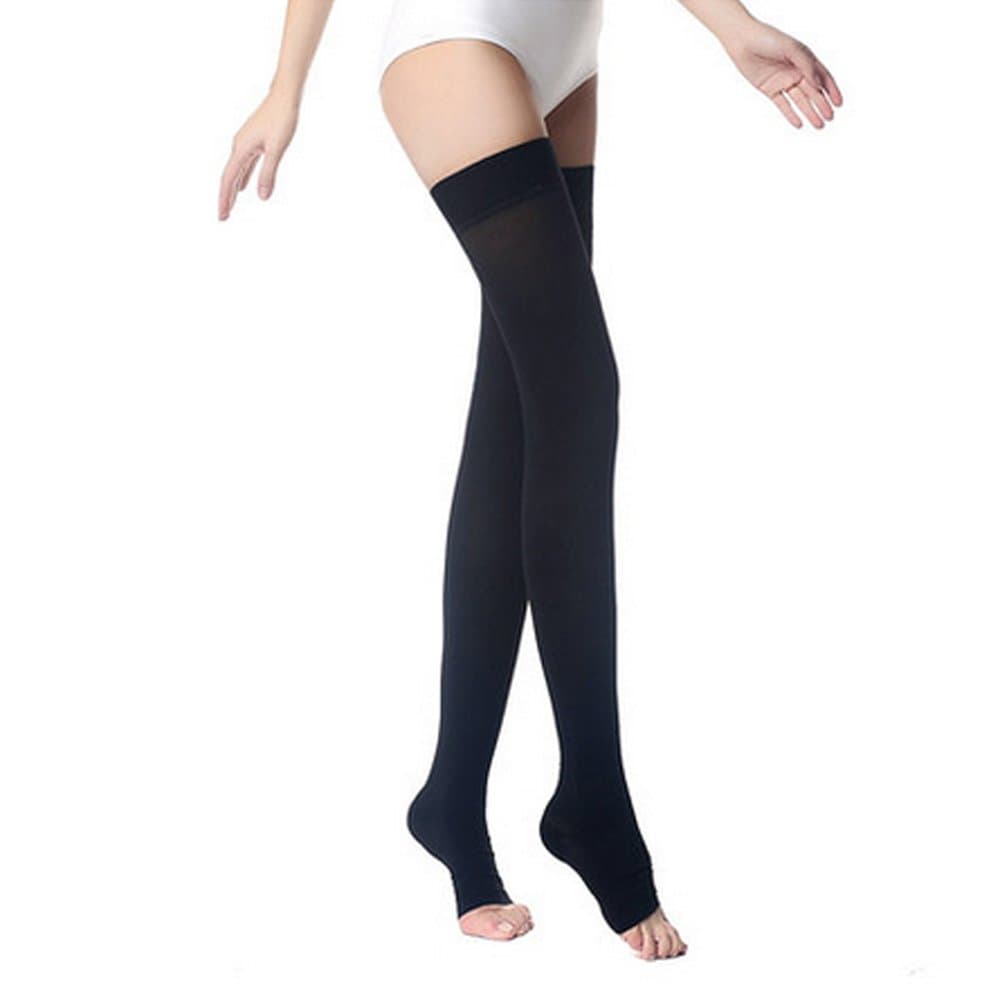 Thigh High Compression Socks 20-30 mmHg Compression Stockings with Silicone Band