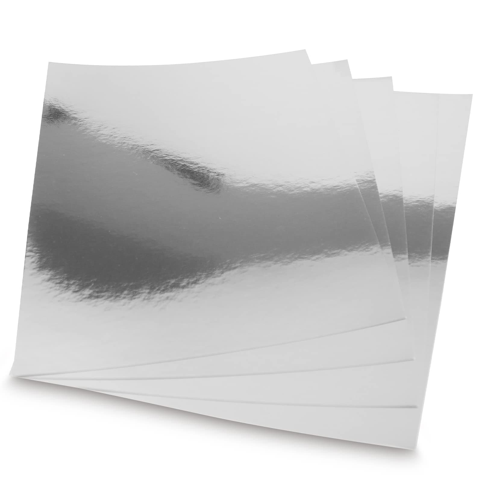 Silver Metallic Paper Sheets 60 Pack Silver Foil Mirror CardStock Shimmering Paper For Decorative, Weddings & Birthdays Invitations, Cardmaking & Paper Crafts Size 8.5" x 11"