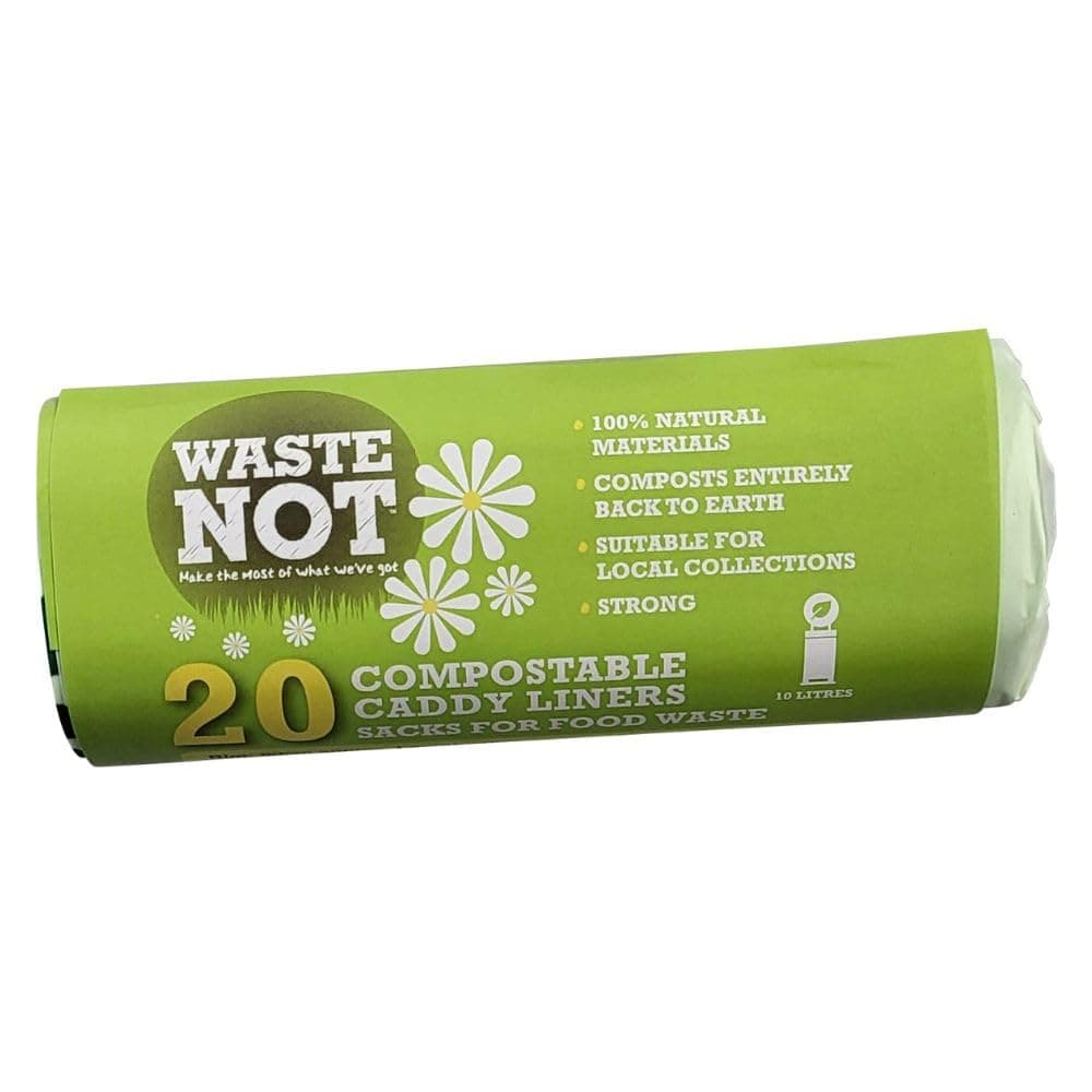 Waste Not BPFL8 Waste Not Compostable Caddy Liner 10l Roll 20 80cm Approx. 45cm Approx. Fast Post