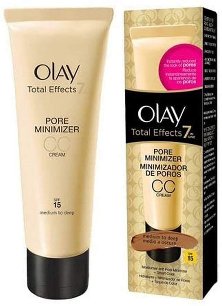 Olay Total Effects Pore Minimising Moisturiser CC Cream, Medium to Deep 50 ml