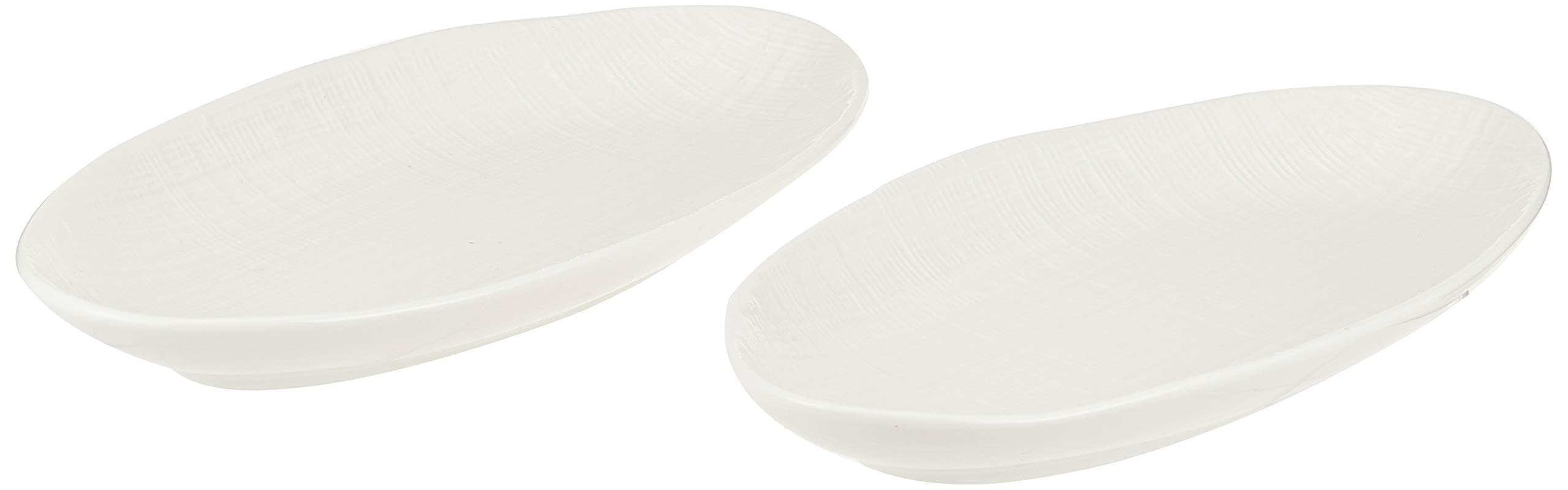 Symphony Linen Oval Plate Set 2 20 X 10.5 2.5Cm