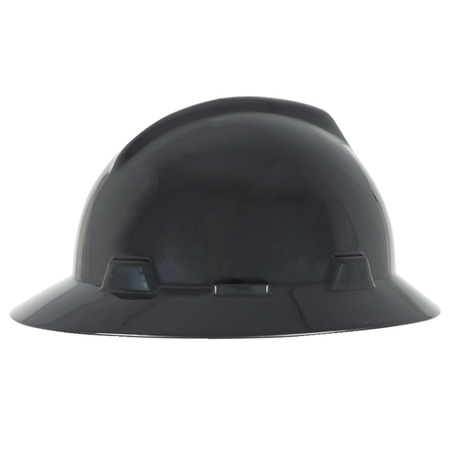MSA V-Gard Full-Brim Hard Hat with Suspension - Polyethylene Shell, Superior Impact Protection and Self Adjusting Crown Straps - Standard Size Hard Hat