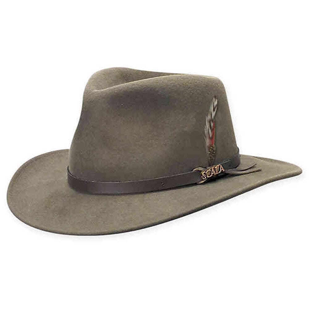 SCALA Classico Men's Crushable Felt Outback Hat