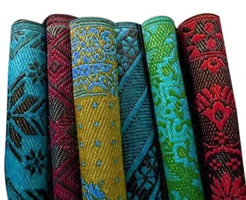 Improvhome Plastic Chatai/Floor Mat (Multicolour, 4 x 6)
