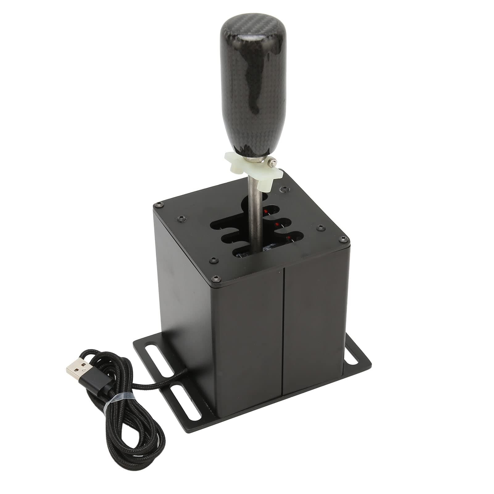 PC USB Simulator Shifter for Logitech G29 G27 G25 G920 T300RS GT Steering Wheel Sequential H Gear Shifter Compatible with ATS ETS Dust WRC Sim Racing Games 6+R Black