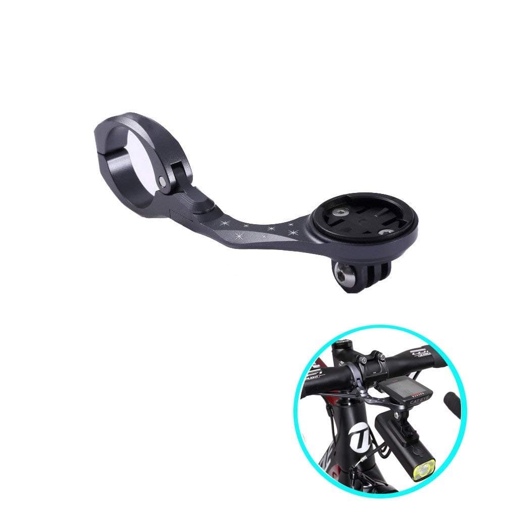 Garmin Bike Mount, Best Tek Garmin Combo Mount, Handlebar Combo Mount for NiteRider Lumina, Garmin Edge Computer and Sports Action Camera (Black 31.8mm Combo)