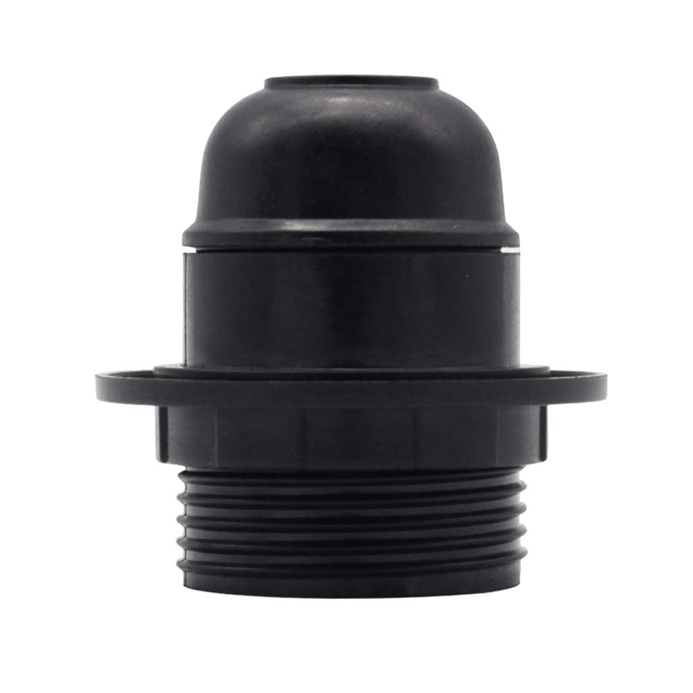 Mobestech Plastic Lamp Bases Adapter E27/E26 4A Light Bulb Lamp Holder Pendant Screw Cap Socket Vintage Black 250V