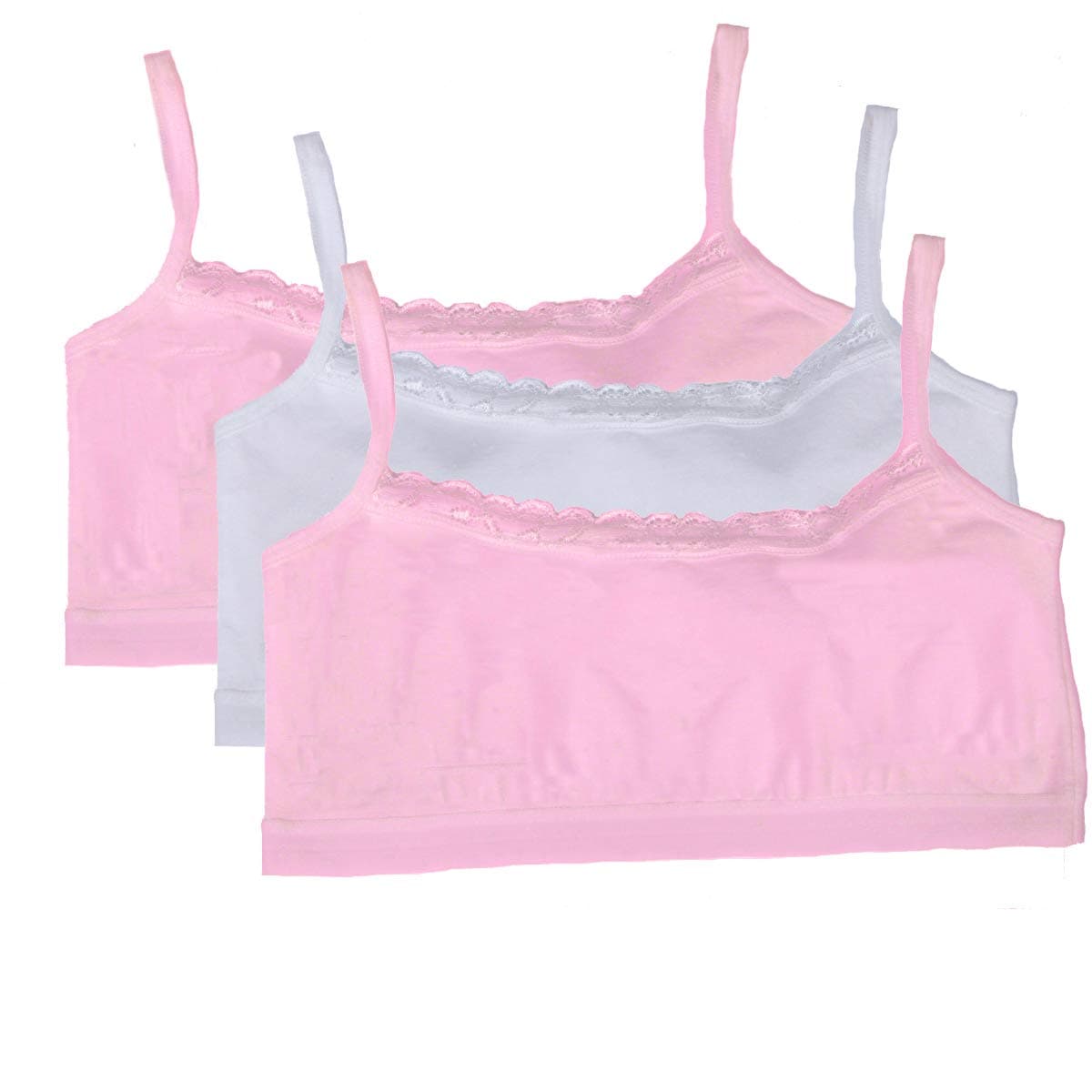 MadeComfy Girls' 3-Pack Camis