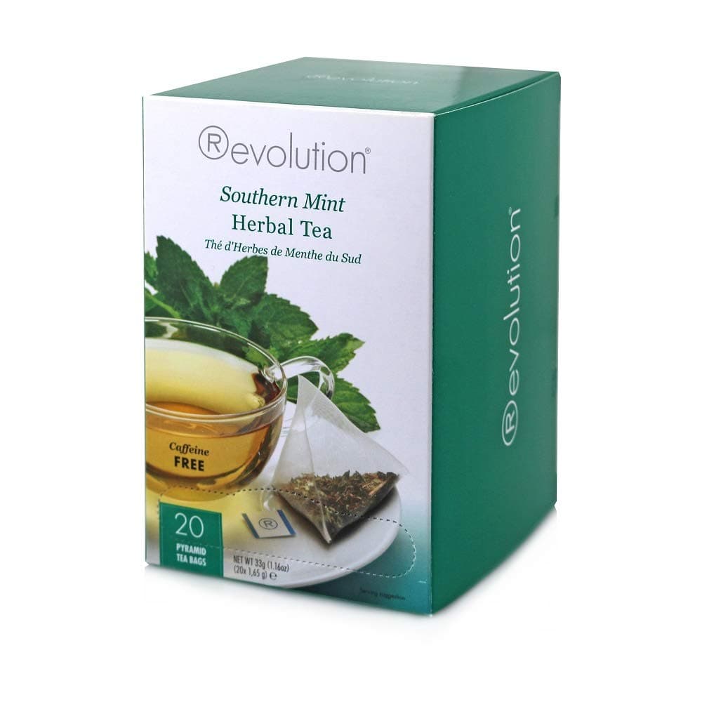 Revolution Tea - Mesh Infuser Full Leaf Tea - Southern Mint Herbal Tea - 20 Bags