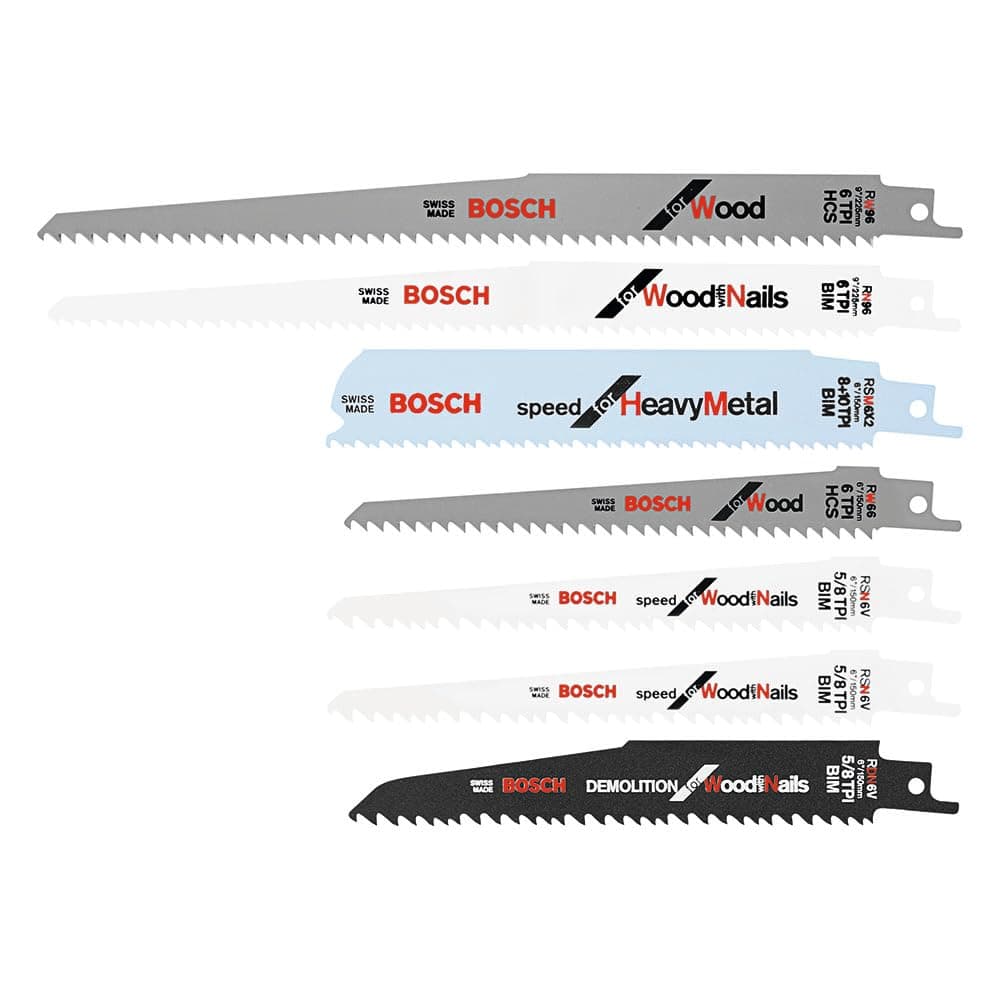 BOSCH RAP7PK 7-Piece Reciprocating Saw Blade Set