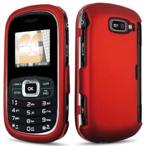 NEW RED RUBBERIZED HARD CASE COVER FOR VERIZON LG OCTANE VN530 CELL PHONE