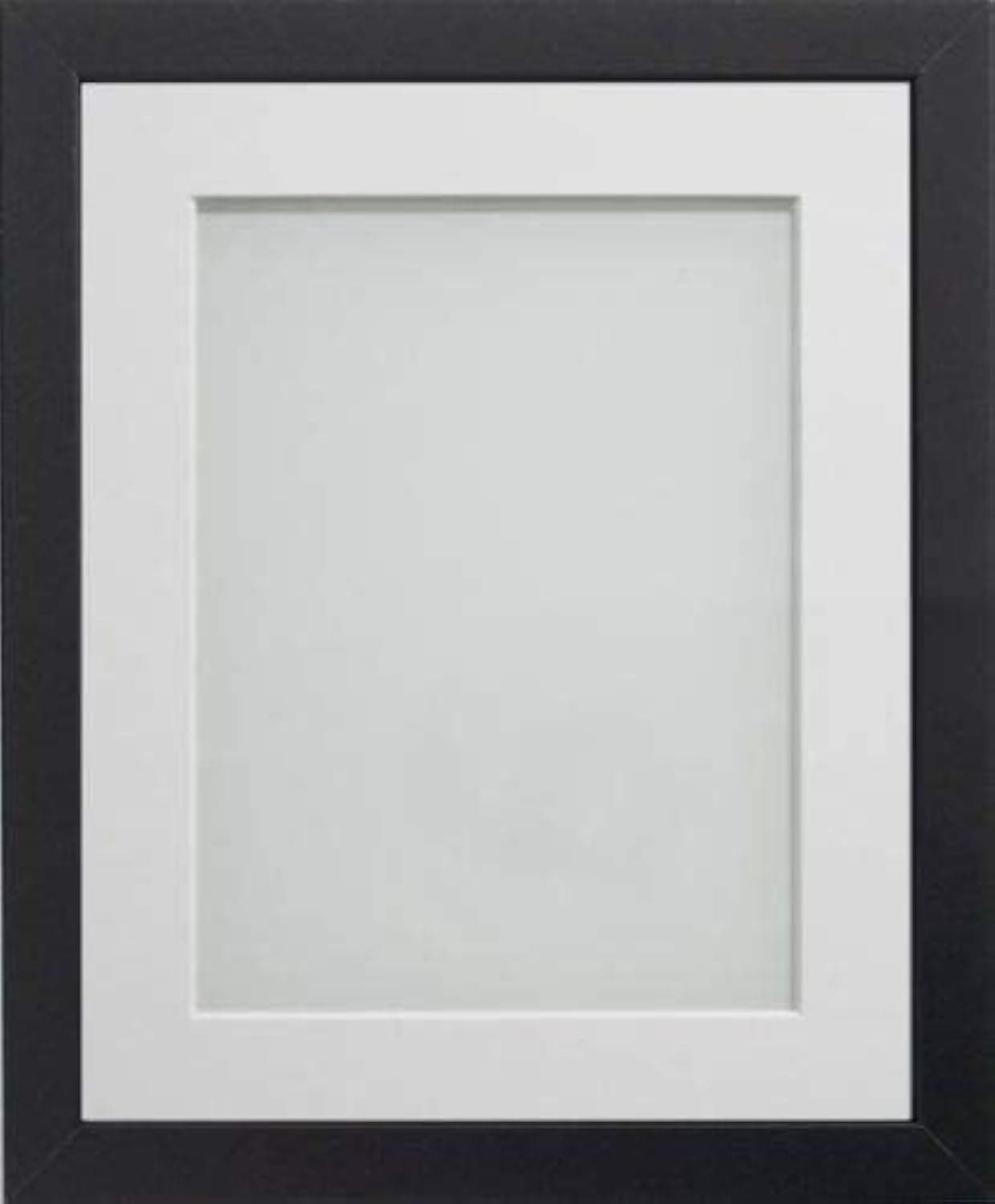 Frame Company Allington Black 14x11 inch Frame With White Mount For Image 12x8 inch *Choice of sizes* Fitted with Real Glass