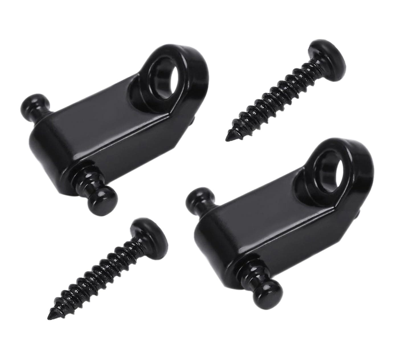 Electric Guitar String Retainers Tree Standard Roller String Guides Pack of 2pcs (Black)