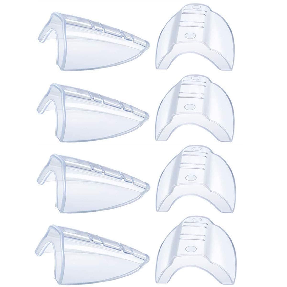 4 Pairs Safety Glasses Side Shields Flexible Clear Glasses Side Safety Protection Shields Slip on Clear Side Shields for Small to Medium Eyeglasses