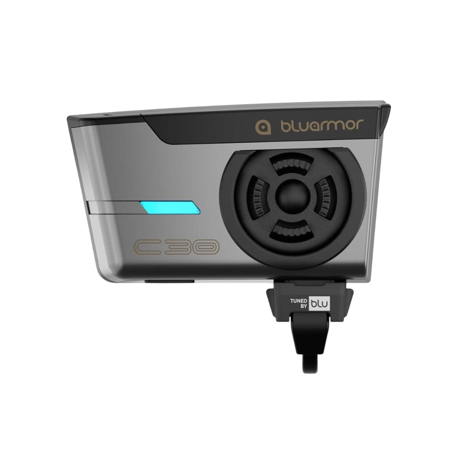 - BluArmor C30 Mesh Bluetooth On-Ear Headphones Intercom – Dust & Waterproof Motorcycle Riding Communication System, Grey