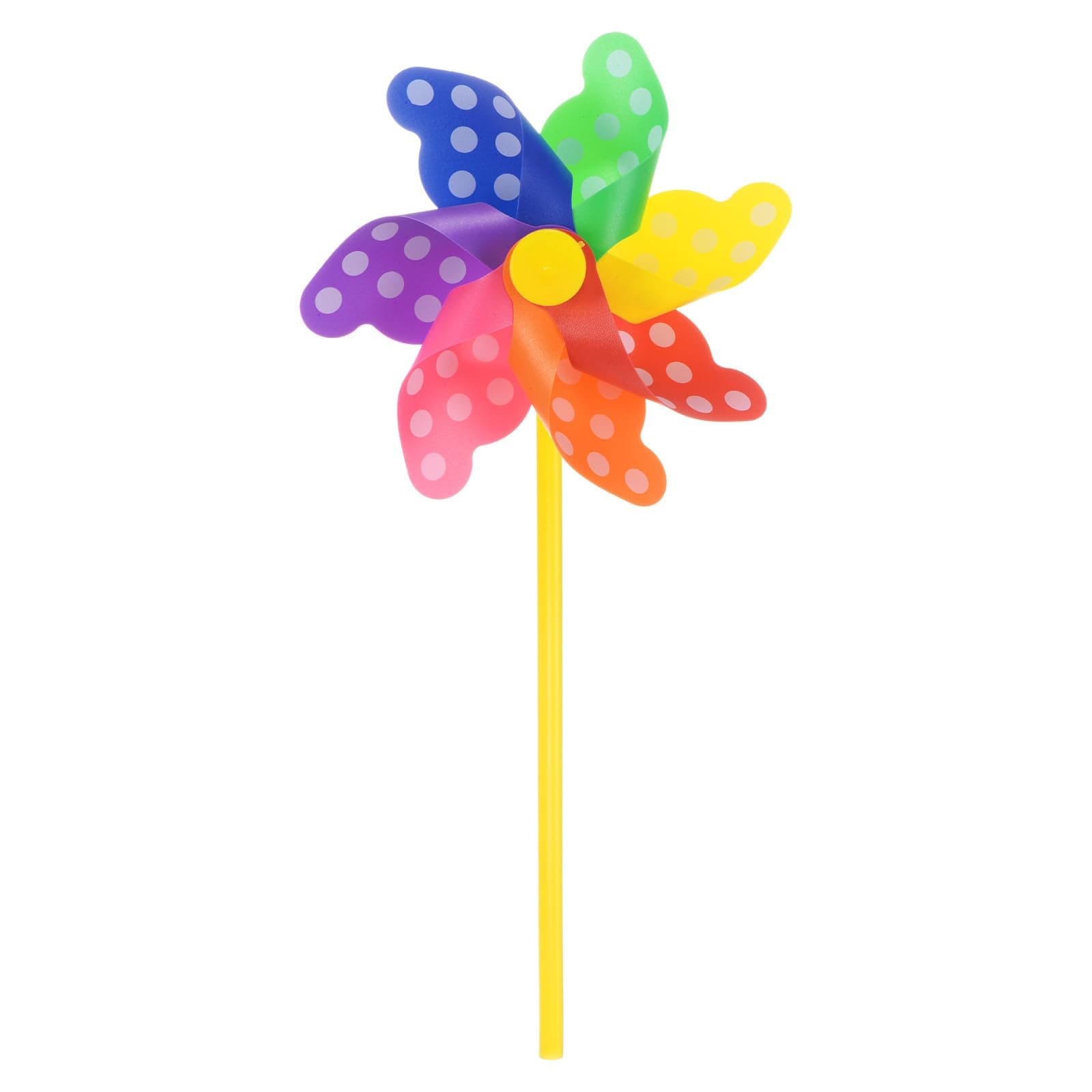 M METERXITY 1 Set Wind Spinner - 12 Inch Pinwheels for Yard and Garden,Apply to Garden Decor/Yard Decorations Outdoor/Backyard Decor/Yard Art (Colorful Dots Windmill)