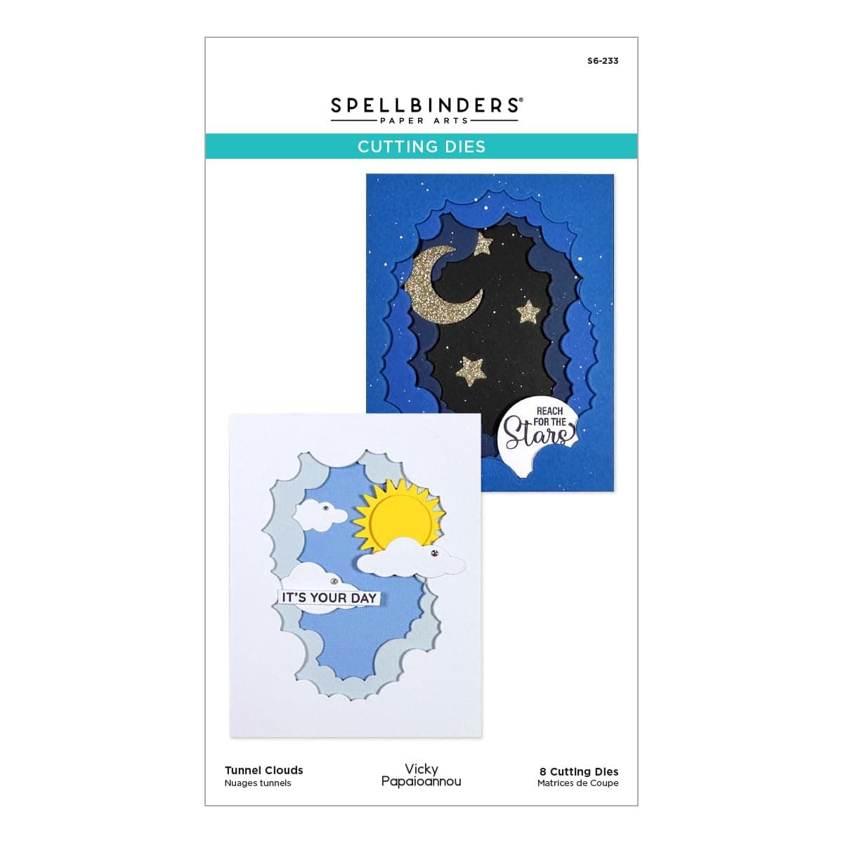 SpellbindersTunnel Clouds Etched Dies, Metal