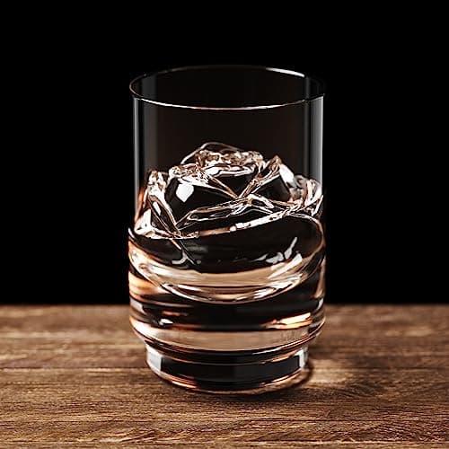 Rose Clear Ice Cube Maker: 2.5 Inch Crystal Clear Ice Cube Tray - 3D Rose Large Ice Ball Maker - Flower Shape Ice Cubes for Whiskey Cocktails Bourbon