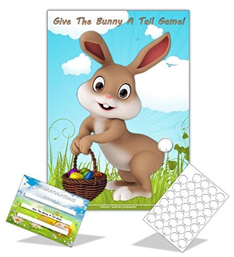 Easter Family Game - GIVE THE BUNNY A TAIL - 35 player - Kids / School / Easter Party