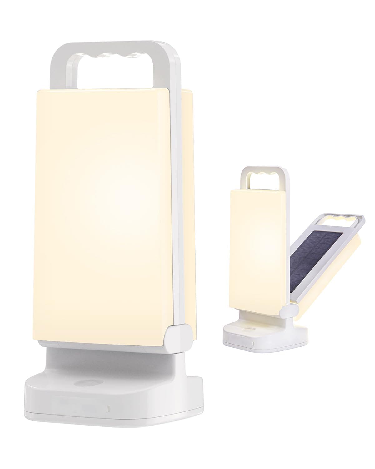 Solar Camping Lantern 6000mAh, USB Rechargeable Camping Light & Power Supply, Dimmable LED Night Lamp with Up to 80Hrs Runtime, Survival Gear for Emergency, Hurricane, Hiking & Outdoor, Indoor Use