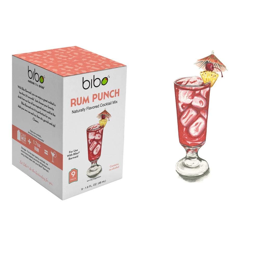 Bibo Rum Punch 18-Count Cocktail Mix Pouches