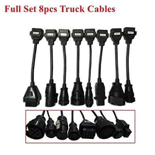 Truck Cables Full Set 8pcs OBD2 OBDII Connect Cable For VD TCS CDP Pro Plus and Multidiag Pro+ and WOW SNOOPER CDP For Delphi DS150E DS150 Truck Cable Interface