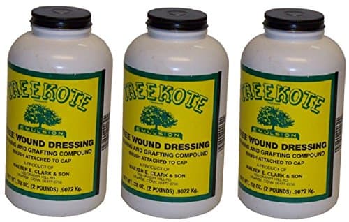 TreeKote 30032 32 oz Tree Bark Wound Dressing / Ppruning Sealer with Brush Top - Quantity 3