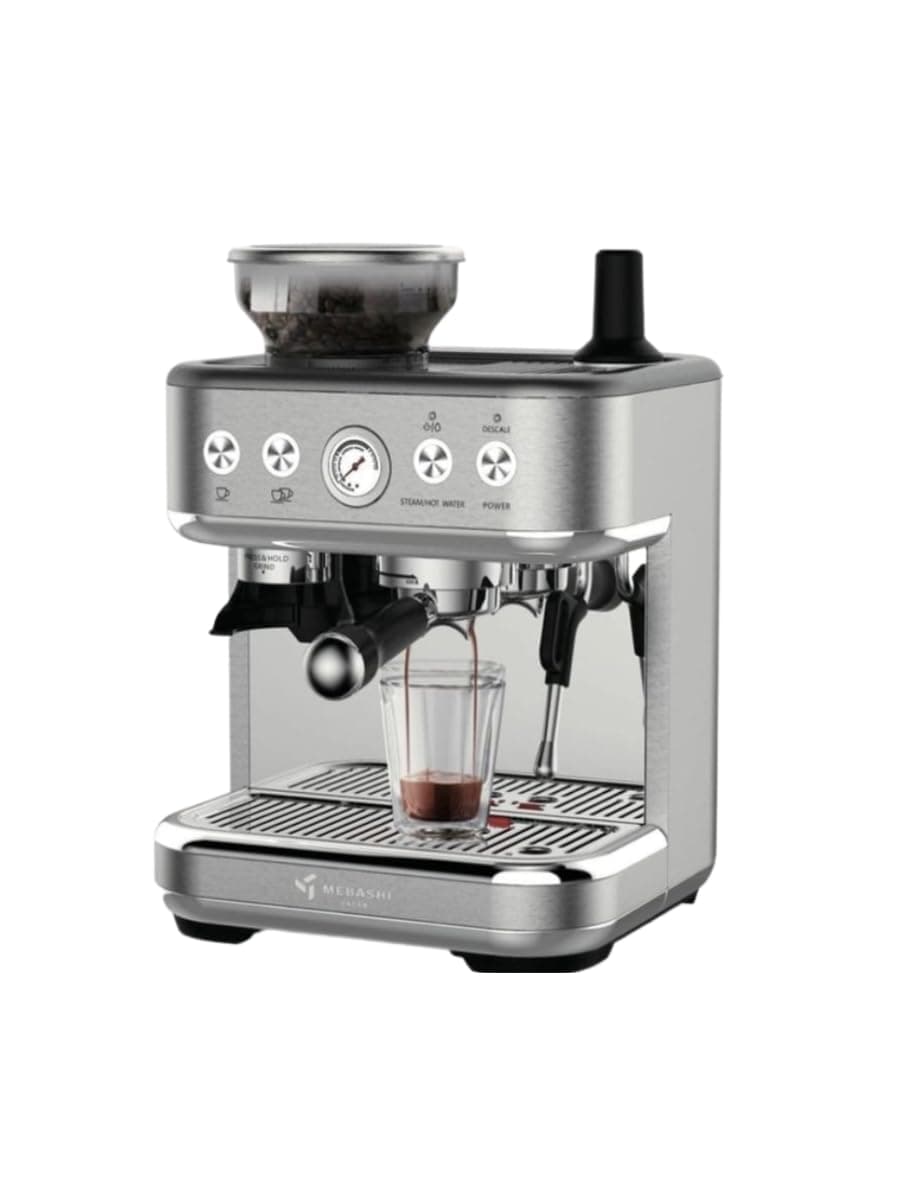 MEBASHI Commercial Coffee Machine with CF Grinder, 2.3L Capacity, 15 Bar Pressure, Stainless Steel (ME-CCM2053)(1770W)
