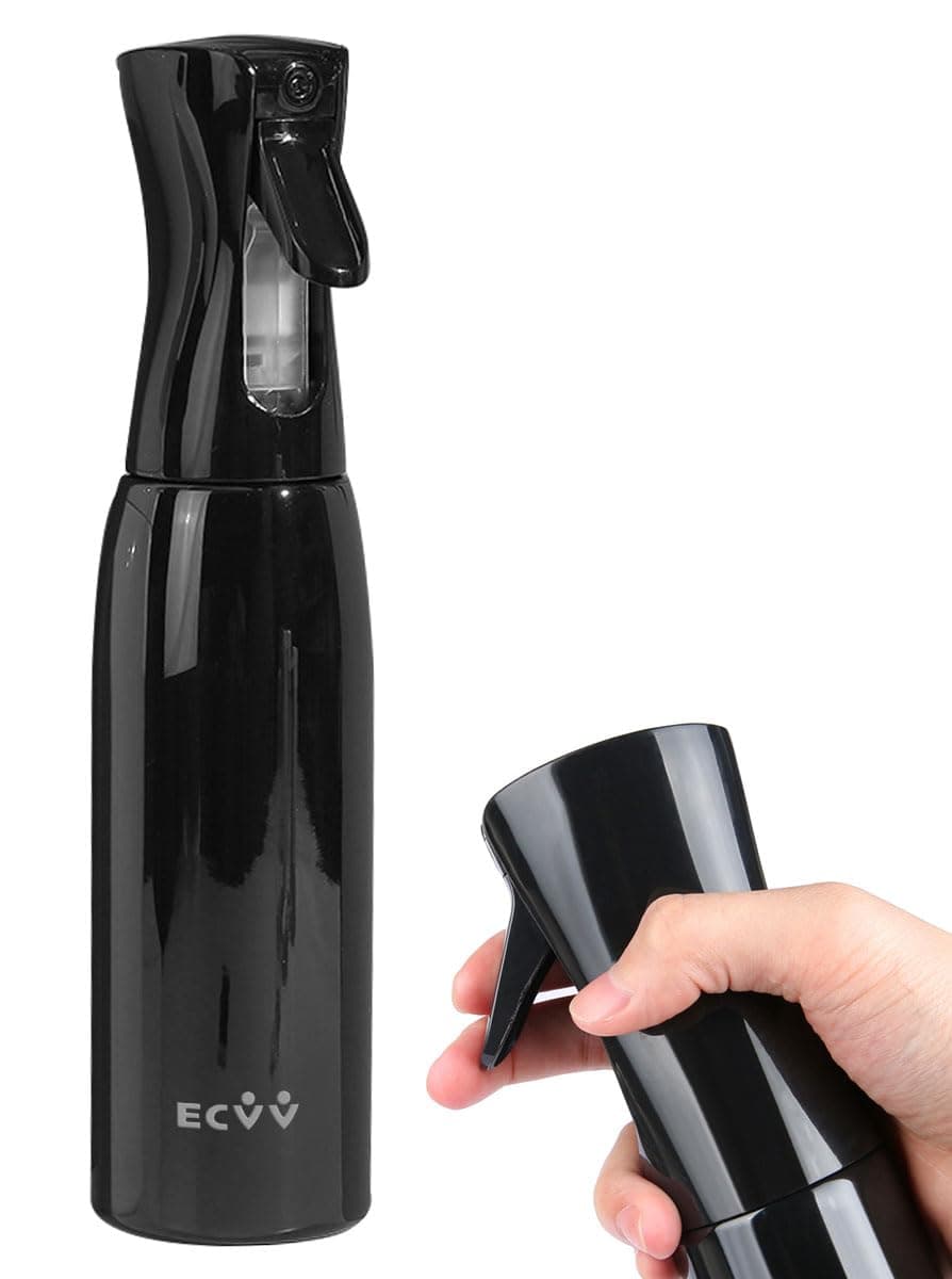 500ml Continuous Spray Bottle Plastic Empty Hair Mist Sprayer Ultra Fine Water Mister for Hairstyling Cleaning Salons Plants Pet Care (Black)