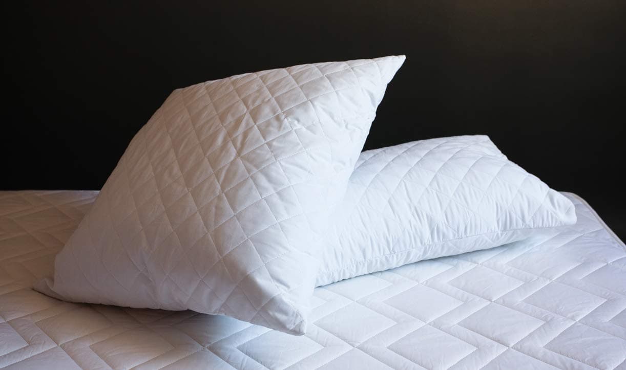Continental Square Euro Pillow Protector Pair 65cm x 65cm (26") Hotel Quality Cotton Percale with Zip Closure